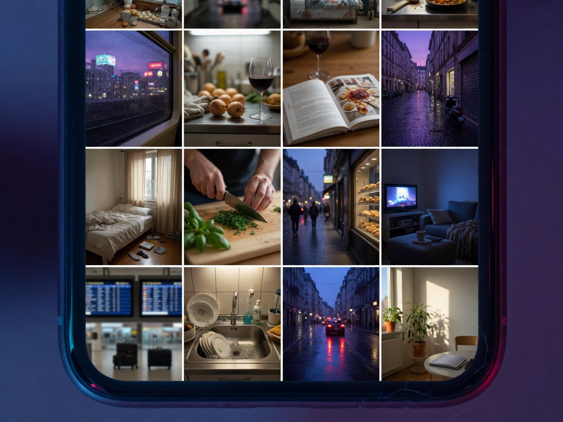 A phone screen filled with an everyday photo library.
